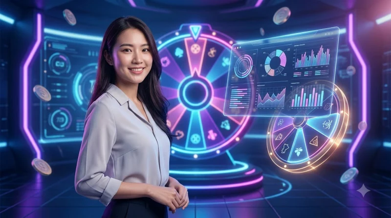 Các thuật ngữ quan trọng khi đọc bàn spinning wheel game TG88 được minh họa bằng biểu tượng