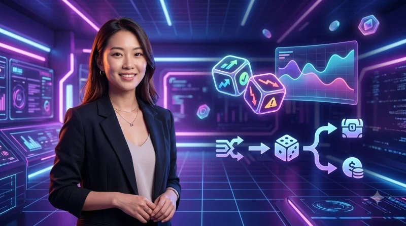 Cân bằng giữa ưu điểm và hạn chế khi chơi dice party game trực tuyến, với xúc xắc và biểu tượng bảo mật cách điệu