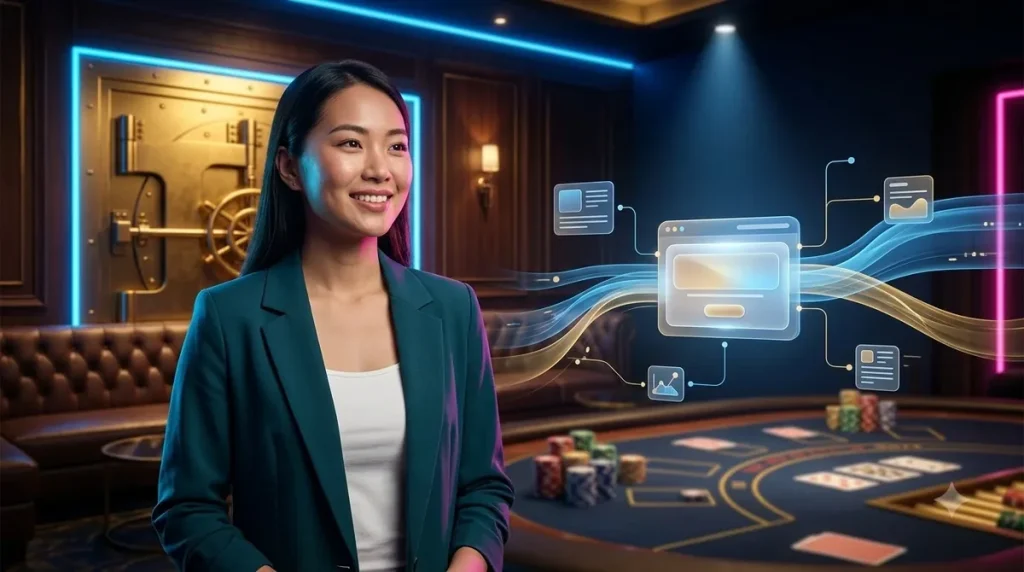 Game thủ cập nhật liên tục tin tức trên màn hình trình chiếu